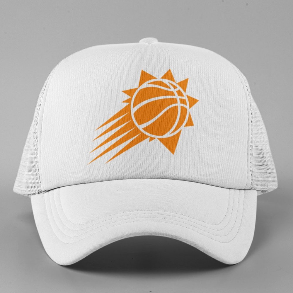 NEW Phoenix Suns Logo Foam Trucker Mesh Snapback Hat WHITE
